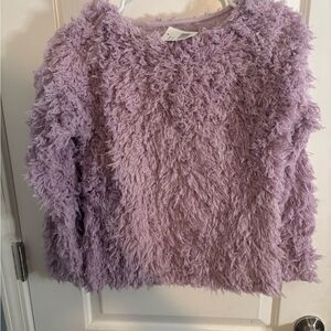 MIA Lilac Fuzzy Sweater size large kids NWT
